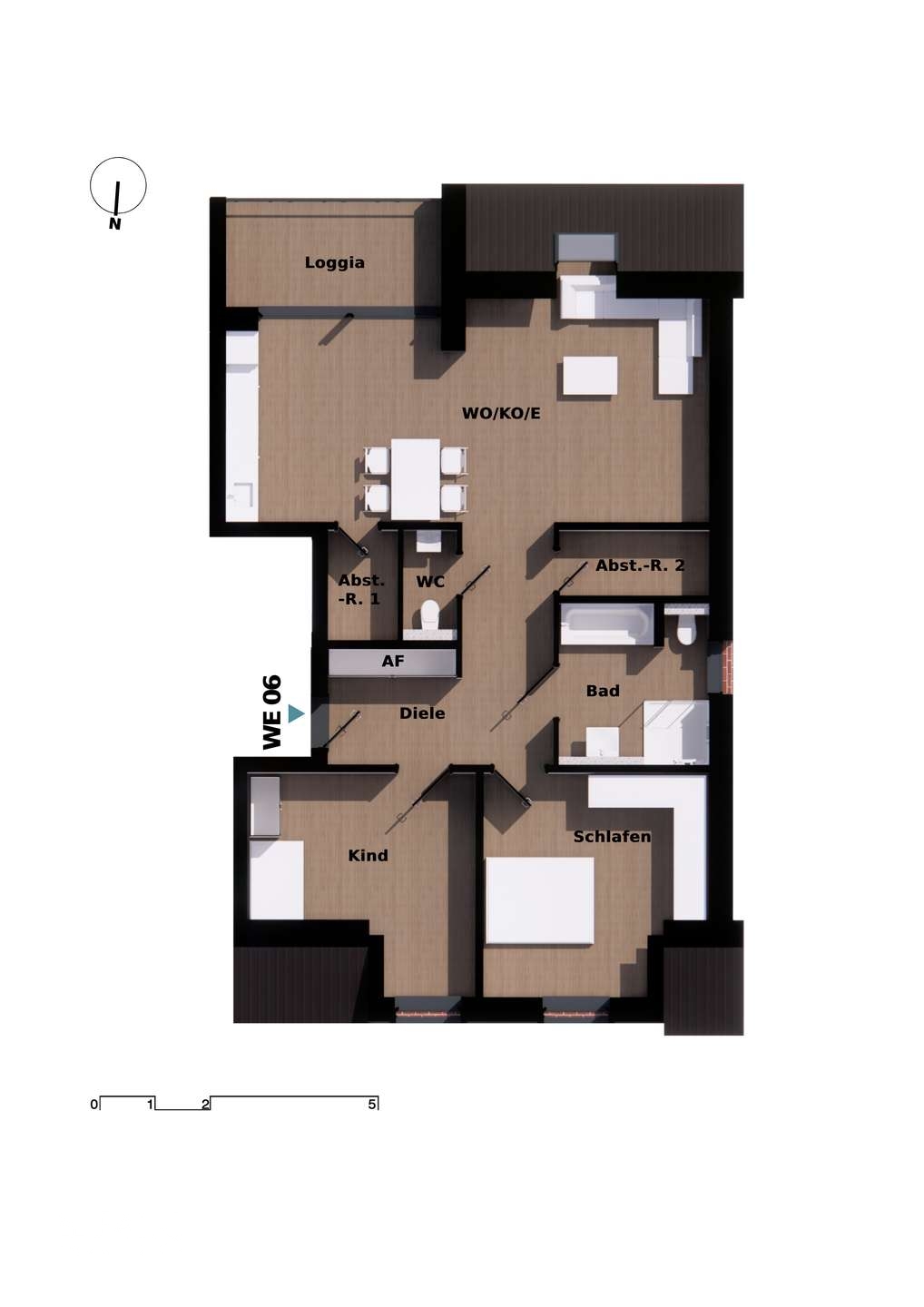 Obergeschoss links Wohnung 6